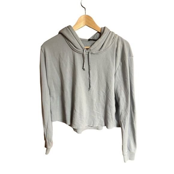 Brandy Melville Tops - Brandy Melville cropped long sleeve hoodie loose fit oversized